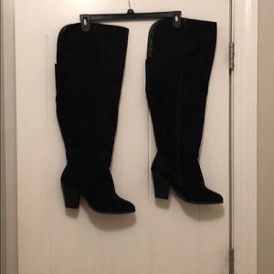 Lane Bryant Black Over the Knee Boots